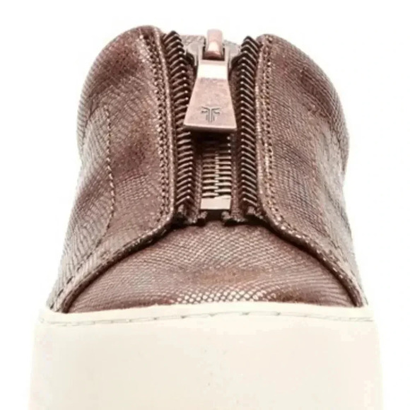 Frye Lena Snake Embossed Leather Sneaker - Picture 2 of 5